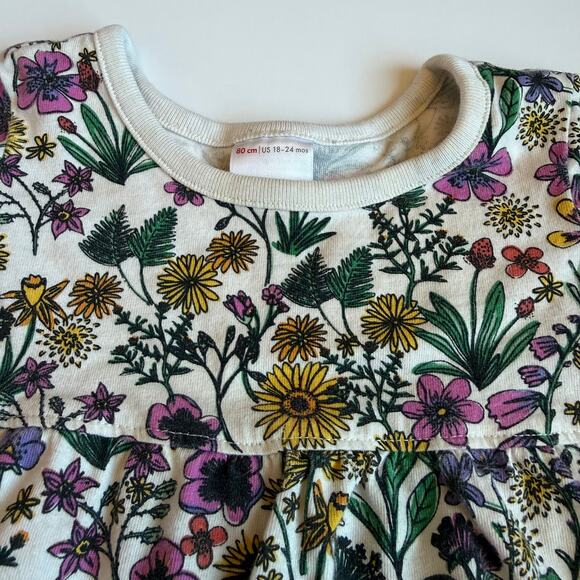 Hanna Andersson Wildflower Twirl Power Dress 80cm 18-24m - Picture 3 of 7